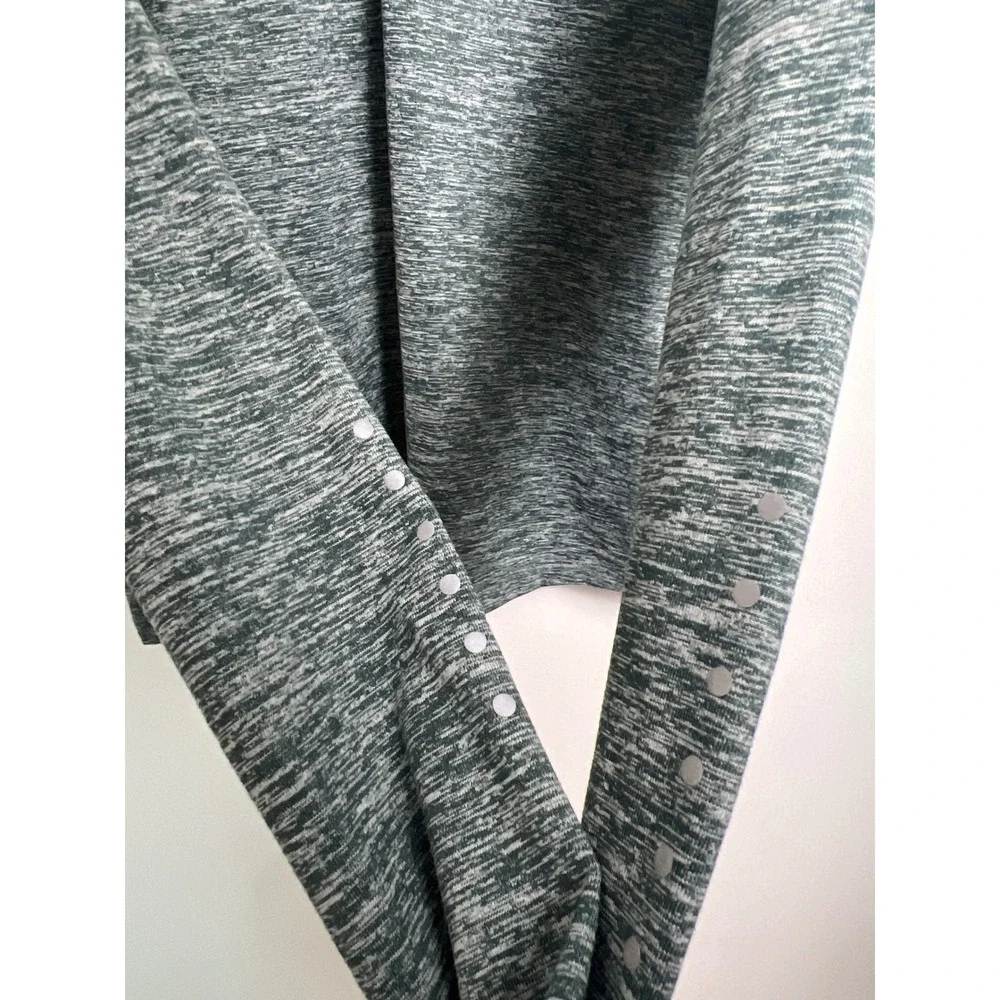 Nike Running Dri-FIT 1/2 Zip Pullover Space Dye Teal Grey Mens L Gorpcore Sporty
